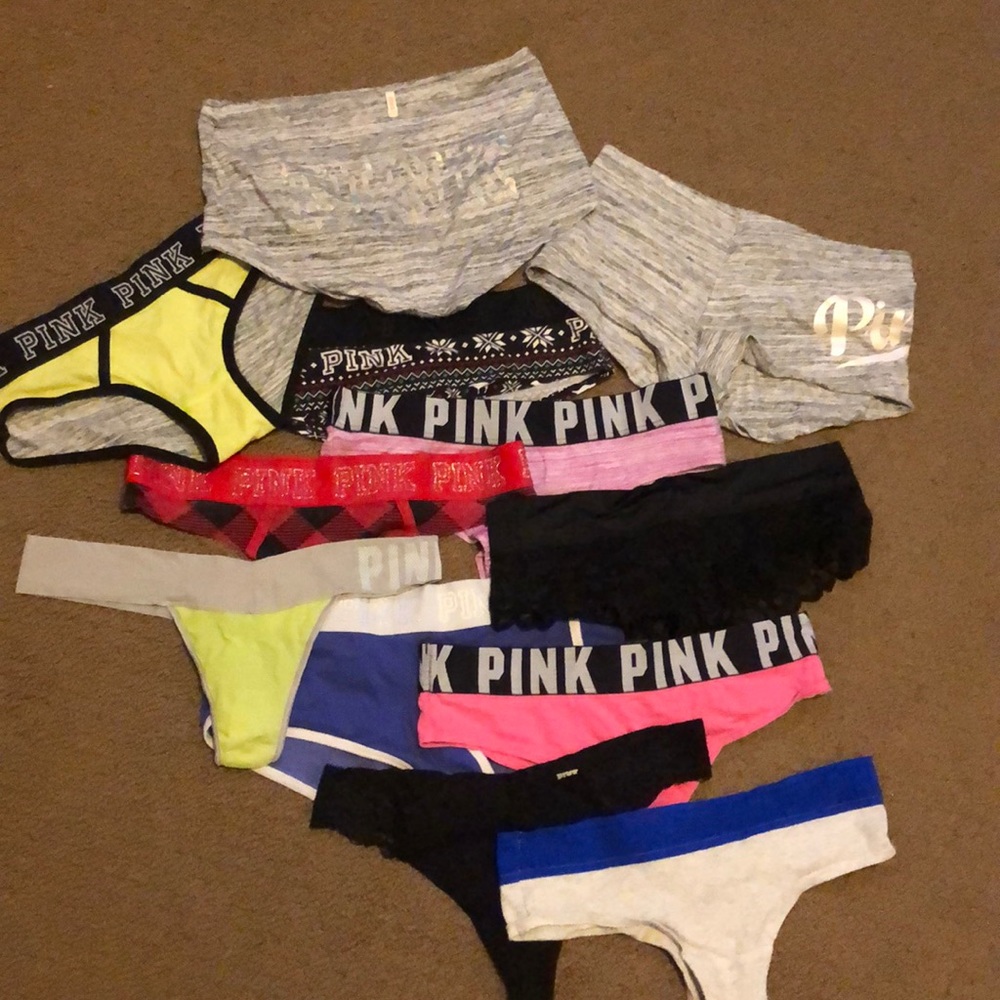 12 pink panties selling all together